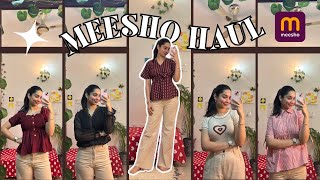 Trendy Summer Tops from MEESHO😍 Huge Meesho Try On Haul😍  Affordable Summer Tops  Tanisha Madhok [upl. by Nauqel]