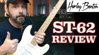 Harley Benton ST62 Electric Guitar Demo Review [upl. by Neelloc]