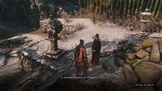 Sekiro Shadows Die Twice  Dilapidated Temple Talk To Emma About Dragonrot Sequence 2019 [upl. by Cohby]