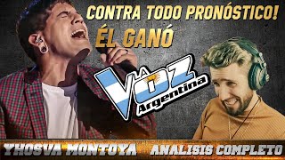 ANÁLISIS Yhosva Montoya  GANADOR La Voz Argentina  Teté Llosas [upl. by Ahsinel]