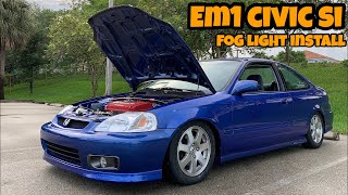 AHC Shop Hours  Honda Civic Si EM1 OEM Fog Light Installation Guide and TypeR Part [upl. by Aidne290]