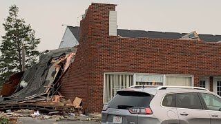 Multiple confirmed tornados across northwest Ohio Tornado damage in Point Place [upl. by Buderus260]