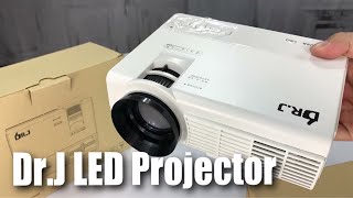 DRJ 1500 Lumens Portable Mini LED Projector 170 Inch Max Projection Display Full Test and Review [upl. by Abdel]