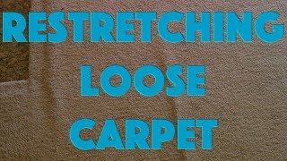 How to Restretch Loose Carpet to Remove Buckles [upl. by Ferrick787]