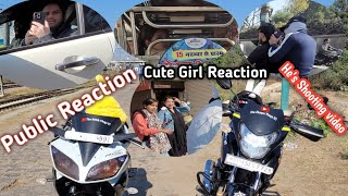 Public Reaction with Bunny cover 🤟Cute Girl Reaction TheDeepuVlogs07 [upl. by Nonnad647]