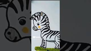 easy cute zebra drawing tutorial for kids [upl. by Aay]