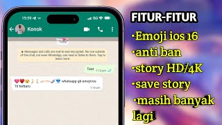 GB WHATSAPP TERBARU EMOJI IOS 16 EDITION [upl. by Ylehsa728]