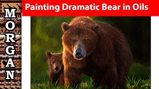 Painting Bears and dramatic light in oil painting [upl. by Ahseken477]