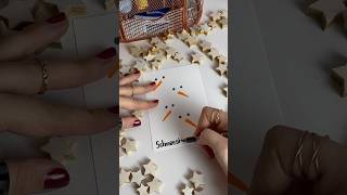 Die EINFACHSTE Weihnachtskarte ❄️⛄️ DIY Christmas Card [upl. by Attolrac]