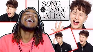 GOT7 Jackson Wang Sings Post Malone 50 Cent and “100 Ways” in a Game of Song Association  ELLE [upl. by Ydor128]