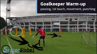 GOALKEEPER TRAINING Warmup passing 1st touch movement punching 1st2nd post catching techniques [upl. by Lanod]