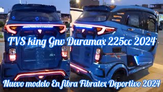 MOTOTAXI TVS KING GNV DURAMAX 225cc modelo 2024 Y FIBRA DEPORTIVO Y TUNEADO MODELO 2024 FIBRATEC [upl. by Aiuqes]