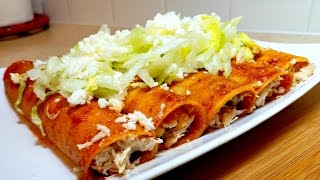 Easy Red Enchiladas  Enchilada Sauce Recipe  Enchiladas Rojas Facil [upl. by Jerald847]