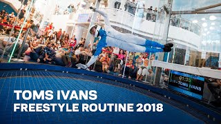 Toms Ivans WCIS 2018 Indoor Skydiving Freestyle Routine  AERODIUM [upl. by Mcloughlin]