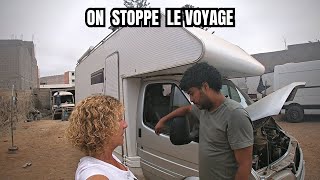 234ON STOP NOTRE VOYAGE DE VANLIFE EN CAMPING CAR AU MAROC [upl. by Attelocin809]