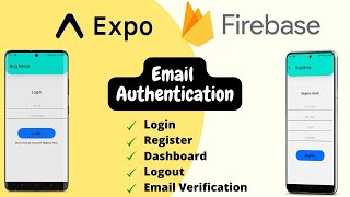 Email Authentication With Verification In React Native and Firebase App  Part 2  Tutorial [upl. by Quartis]