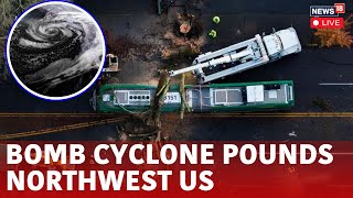 Bomb Cyclone Updates Washington And West Coast Slammed by Bomb Cyclone  Seattle Cyclone  N18G [upl. by Eillas]