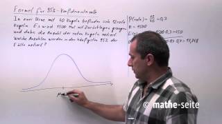 Konfidenzintervalle mit zwei SigmaRegel Beispiel 3  W2013 [upl. by Nali39]