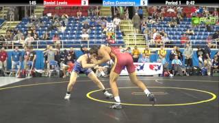 Junior 145  Daniel Lewis Missouri vs Cullen Cummings Illinois [upl. by Gnourt]