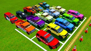 ALL COLOR OF POLICE CAR MODELS  TRANSPORT ALL MODEL POLICE CARS WITH TRUCKS  Farming Simulator 22 [upl. by Sosthenna904]