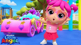 My Pink Car  Toy Carriage Makeover  Little Angel Kids Songs amp Nursery Rhymes [upl. by Adnaval]