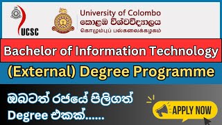 Information Technology Degree in Colombo University I රජයේ විශ්ව විද්‍යාලයක උපාධියක් [upl. by Gilda]