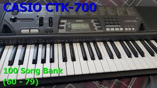 CASIO CTK700  100 Song Bank 60  79 HD [upl. by Einohpets]