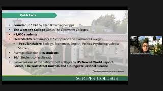 Scripps College Info Session [upl. by Noseimaj]