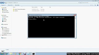 How To Hide FilesFolders from windows Using Attrib Command [upl. by Tedda549]