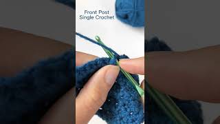 Crochet Stitch Tutorial Front Post Single Crochet crochet shortscrochet crochettutorial [upl. by Tiphany]