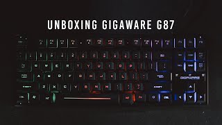 Unboxing Gigaware G87  Budget Gaming Keyboard [upl. by Jelks748]