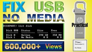 Fix USB Flash No Media error  Repair pendrive not show in computer  Recover USB flash  IT Adobe [upl. by Eannaj]