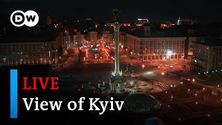 LIVE View of Kyiv as Russia launches major Ukraine invasion  DW News [upl. by Bamby]