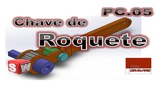 SolidWorks 2015  Chave de RoqueteAula 5  Encôsto [upl. by Ecitnerp]