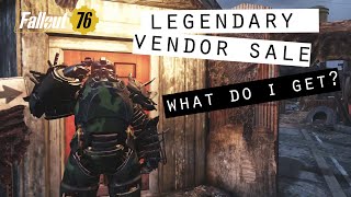 Legendary Purveyor 50 Off Sale What do I get  Fallout 76 [upl. by Nelleeus]