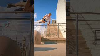 Extreme Footbag Athlete Performs Fearless Stunt Over a Railing [upl. by Beryle]