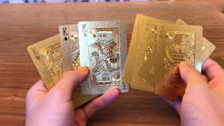 REAL 24K GOLD PLAYING CARDS  IS IT WORTH IT [upl. by Harley]