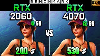 RTX 2060 6GB vs RTX 4070 12GB  Gaming Test in 10 Games  1080p  Benchmark [upl. by Araht]