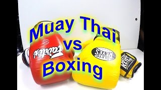 Boxing vs Muay Thai Gloves [upl. by Ojiram]