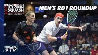 Squash US Open 2019  Mens Rd 1 Roundup [upl. by Aiasi476]