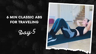 6 min classic abs for Traveling Day 5  no equipment Fourtwofitness [upl. by Guod333]