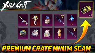 😍NEW PREMIUM CRATE OPENING  BGMI amp PUBG  FREE UPGRADE MINI14 SCAM 😭ParasOfficialYT [upl. by Nigem]