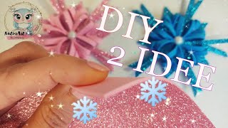 🎄DIY 2 IDEE ❄️FIOCCHI DI NEVE con Gomma Eva Glitter TUTORIAL [upl. by Yeliab]