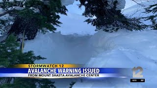 Avalanche warning issued for Mt Shasta [upl. by Krock]