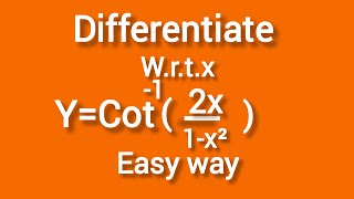 Differentiationdifferentiate wrtxderivative of Trigonometric inverse functionProfAsifMehmood [upl. by Kirwin]