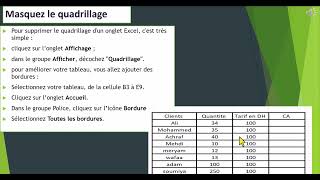 les fondamentaux dExcel  Masquez le quadrillage [upl. by Keemahs]