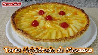 TARTA HOJALDRADA DE MANZANA receta fácil y extraordinaria wmv [upl. by Raskin264]