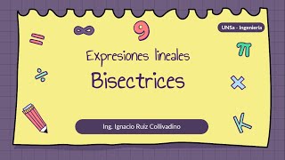 41  Expresiones lineales  Bisectrices [upl. by Eelam477]