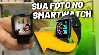 COMO COLOCAR FOTO DE PAPEL DE PAREDE NO RELOGIO SMARTWATCH D20 Y68 FÁCIL DE MAIS [upl. by Dorcy837]