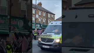 Counterdemonstrators in middle of the road in North Finchley [upl. by Alet]